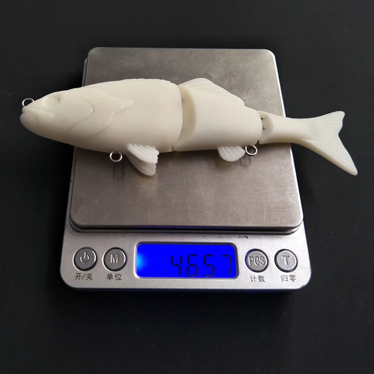 Wholesale 6' /47g 3 Segmented Perch Bass Unpainted Lures Blank Lures body Swimbait