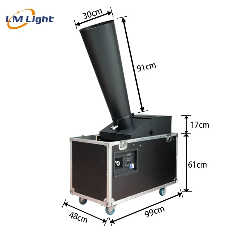 LM high quality DJ stage disco DMX512 control big CO2 confetti machine for wedding party confetti cannon machine
