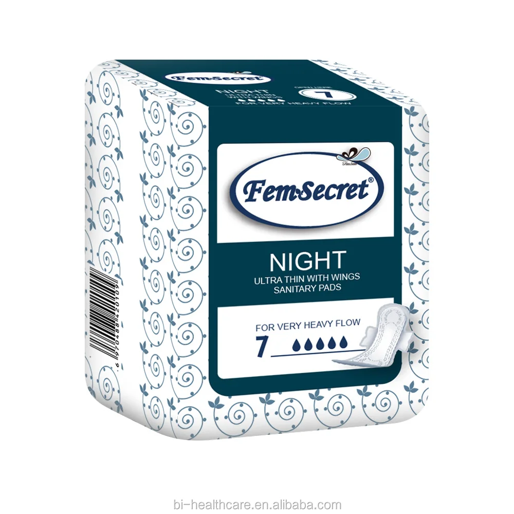 100 Organic Cotton Menstrual Feminine Hygiene Period Lady Napkin Sanitary Pad for Women Japan Soft White OEM