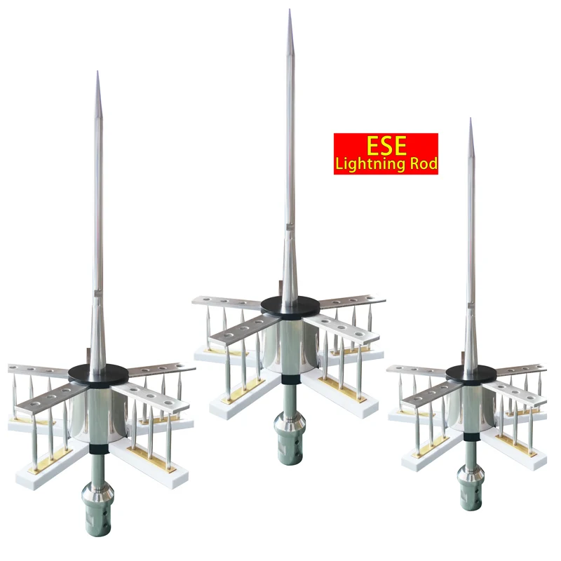 [Free Sample] Custom Specification Lightning Protection Grounding System Stainless Steel ESE Lightning Rod For Signal Tower