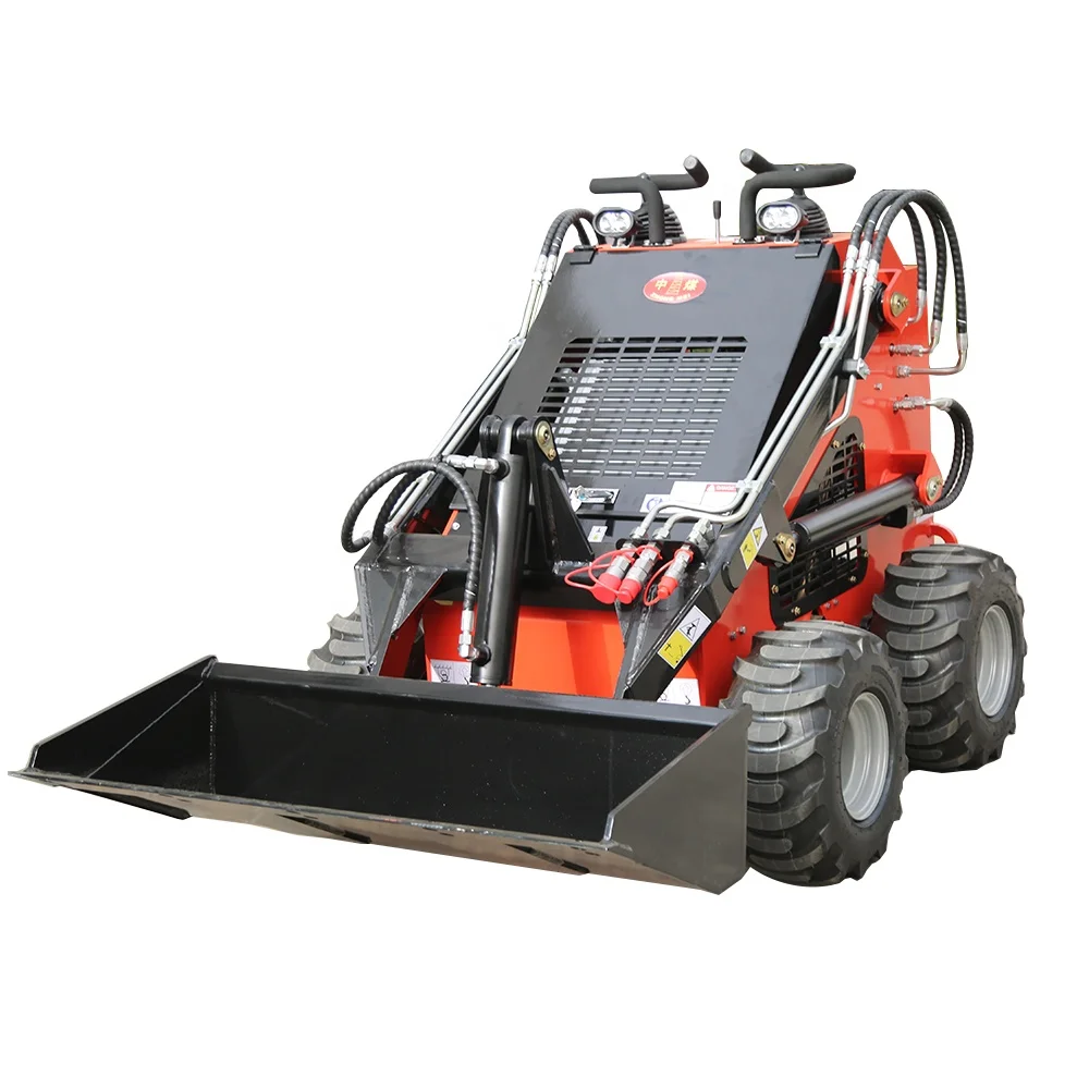 CE EPA New Mini 20HP 23HP 200kg Skid Steer Loader Micro Wheel and Track Steer Skid Loader with Attachment Parts Price for Sale