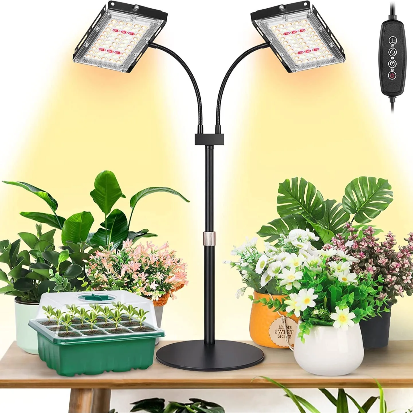 Dimmable W Timer LED Floor Desktop Full Spectrum Grow Light For Indoor Phyto Plant Seedling Flower Fruits Succulent Hydroponic