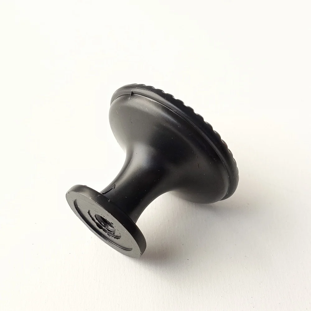 Matt Black Cabinet Knob Cupboard Drawer Wardrobe Door Vintage Pull Handles Knob Furniture Kitchen Hardware Knob Zinc Alloy