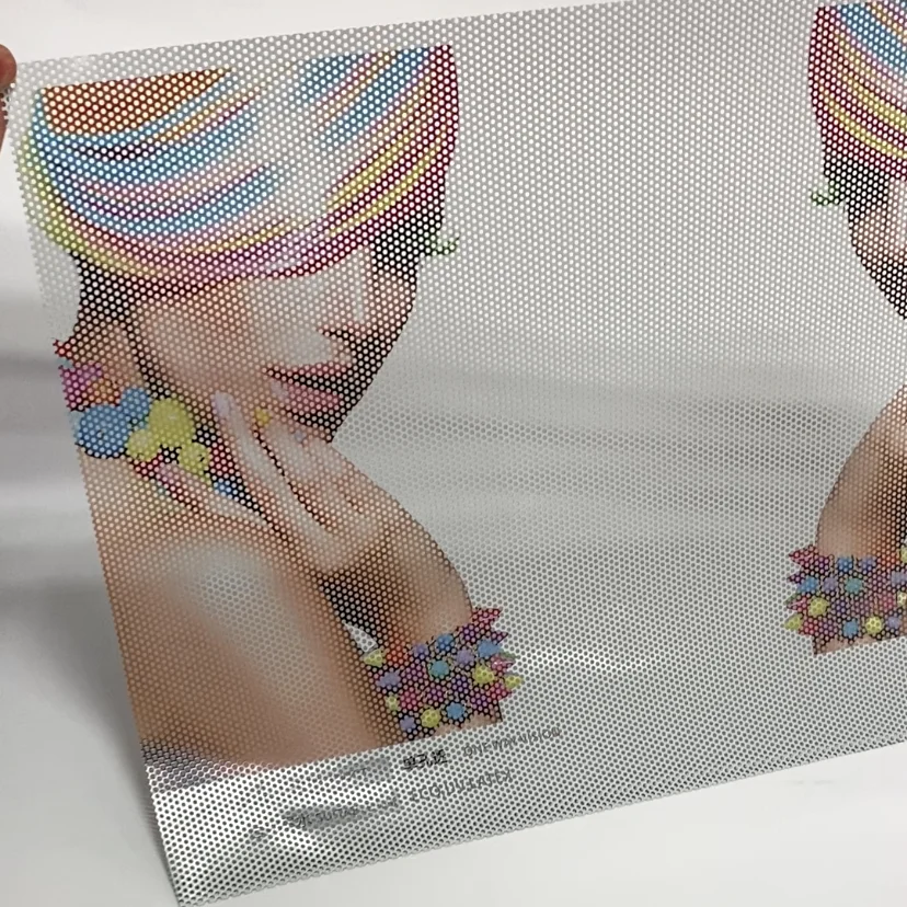 One Way Vision (OWV) Perforated PVC Film For Eco solvent And Solvent Printing
