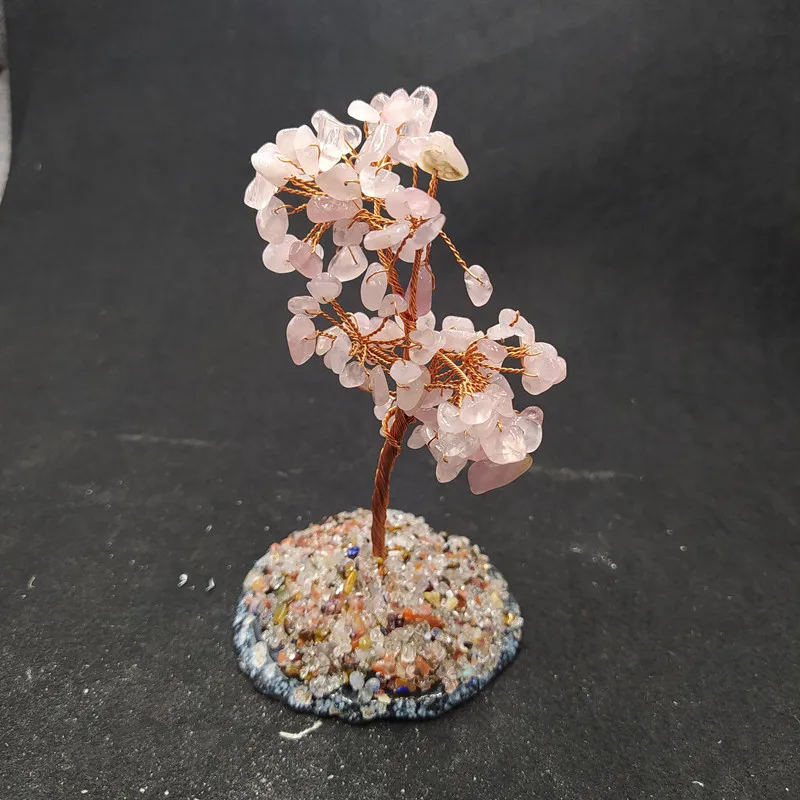 Feng shui prosperity symbol red Beaded Crystal Lucky Tree for gift