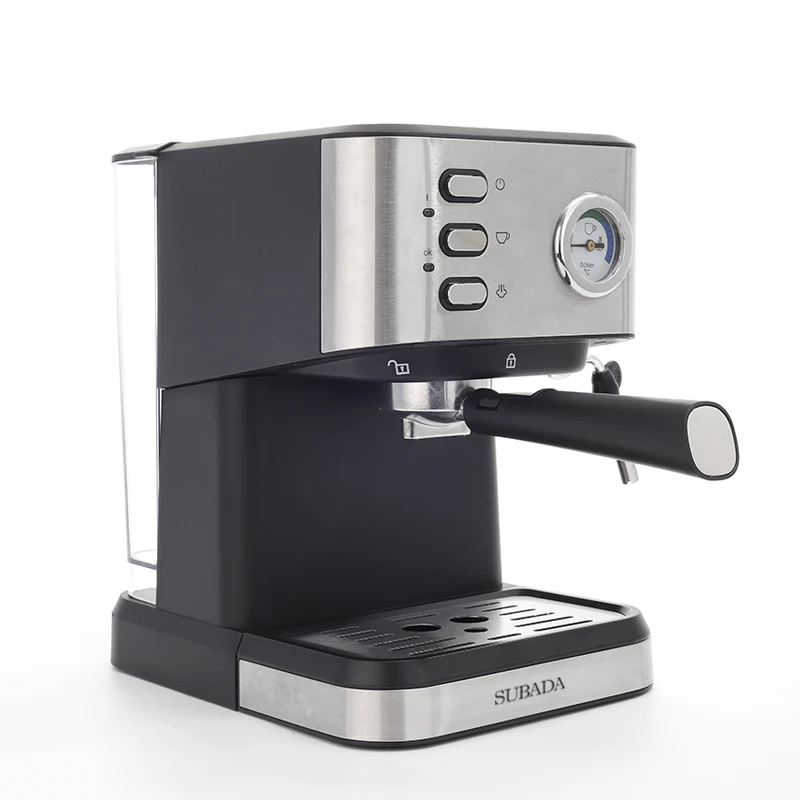 Profesional Home mechanical 20 bar stainless steel coffee machine Italian espresso coffee maker with Milk Frother Steam Wand