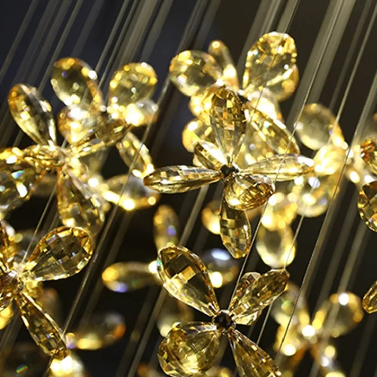 4/6/9/10/12/14/18/24 Heads Modern Crystal Dandelion Chandelier Lighting Pendant Lamp For Living Room Dining Room Home Decoration