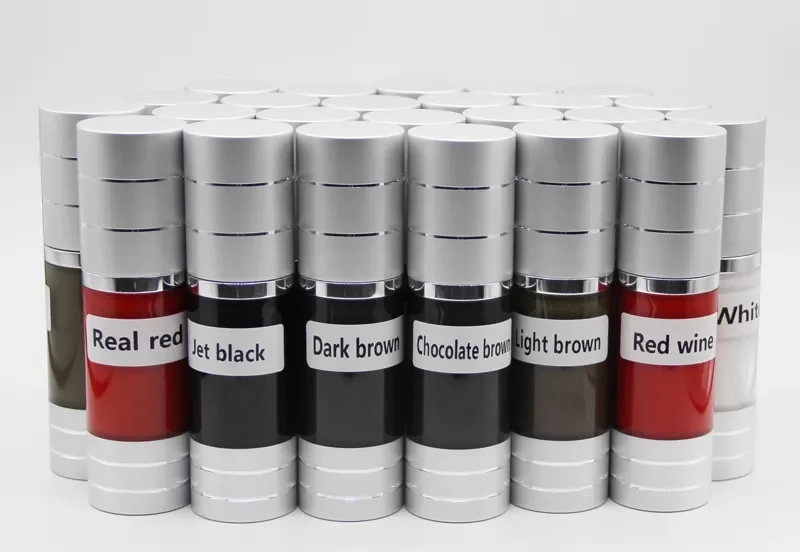 Semi PMU Eye Pigment Organic Tattoo Ink Set 16 colors Microblading Micro Pigment Cream Manual Using