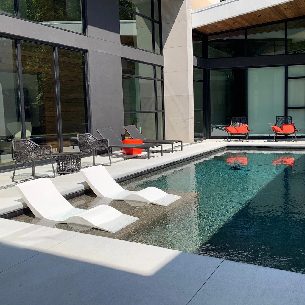 Factory Fiberglass Outdoor Furniture Of Cloe Sunbed Chair Lounger Plastic Pool Lounge Chairs