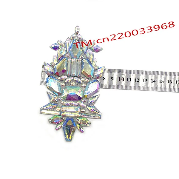 Wholesale Customized Iron on AB rhinestone Resin Patches Applique For Heat Transfer Clothing Shoe cellphone bags