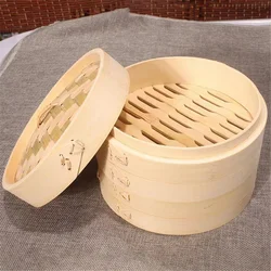 New Arrival 10/15/20cm Chinese Dumplings Bamboo Steamer Cooker with Lid Steamer Fish Rice Vegetable Basket Kitchen Cook