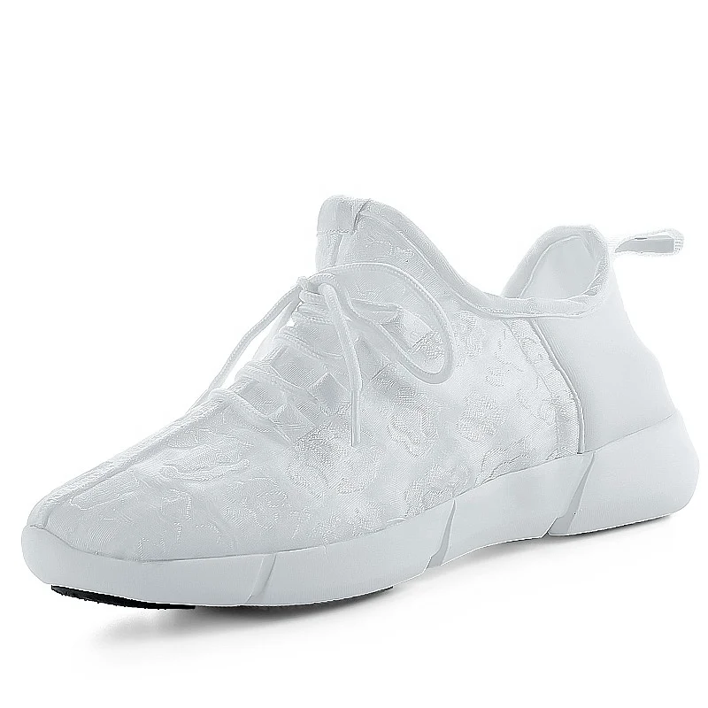 Wholesale LED Charging Luminescent shoes Children Casual Sneaker boys Luminous Bling Shining Girls Light up Fiber Optic shoes