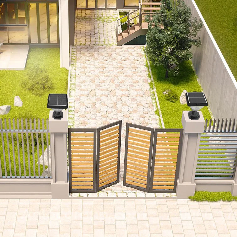 Outdoor Waterproof Decorative Fence Yard Solar Post Light