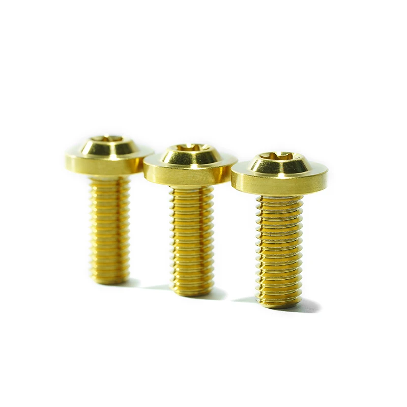 Gr5 titanium alloy M6 M8 M10 titanium round pan head bolt used for modifying motorcycles