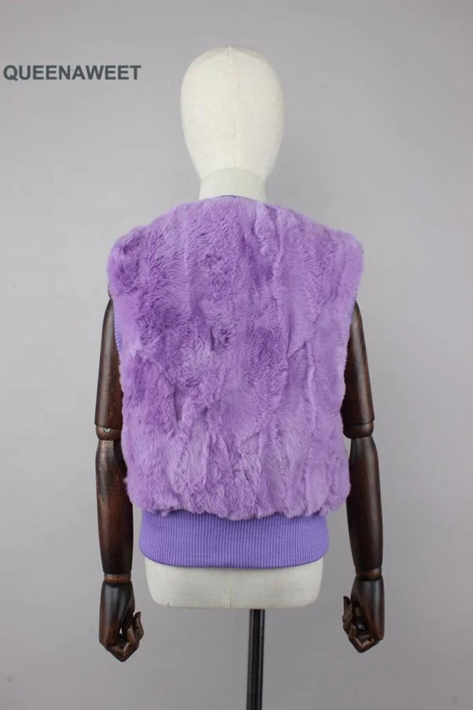 
Wholesale Soft Warming Children Fur Waistcoat Kids Rex rabbit Fur Vest Baby Girls 