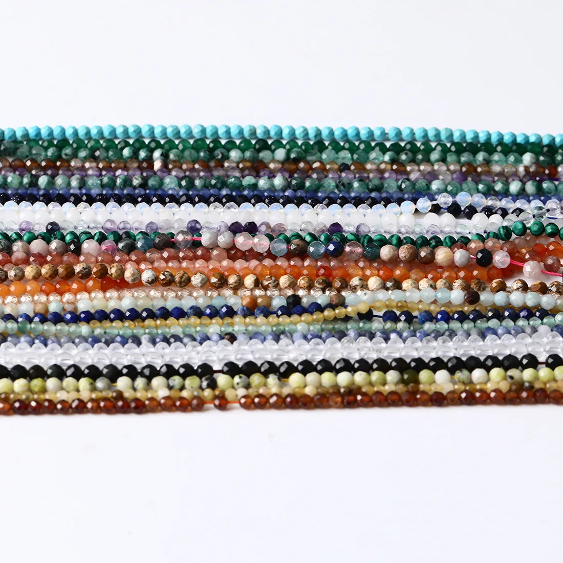 Factory Direct Supply 3mm faced crystal beads natural loose gemstones amethyst lapis lazuli beads for jewelry making