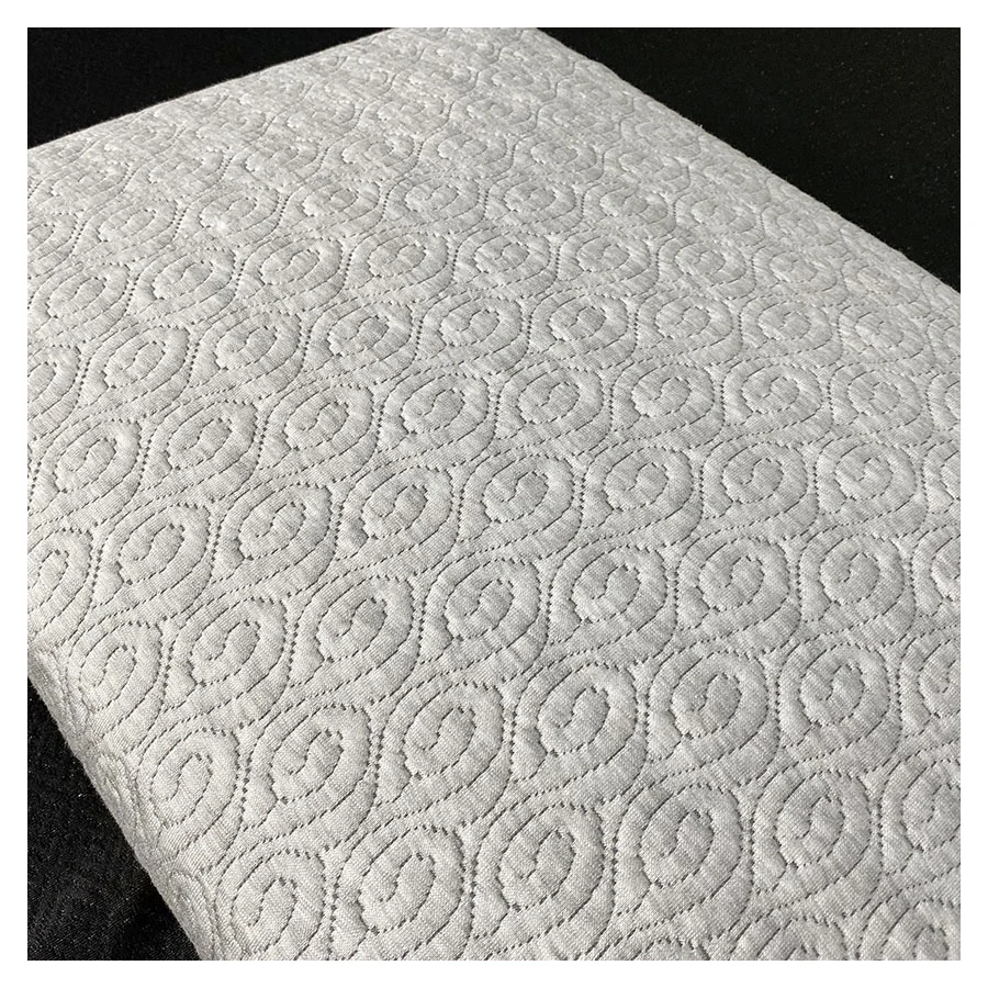 2022 New Style Knitted Mattress Ticking Fabric With Hemp Grey For Home Textile
