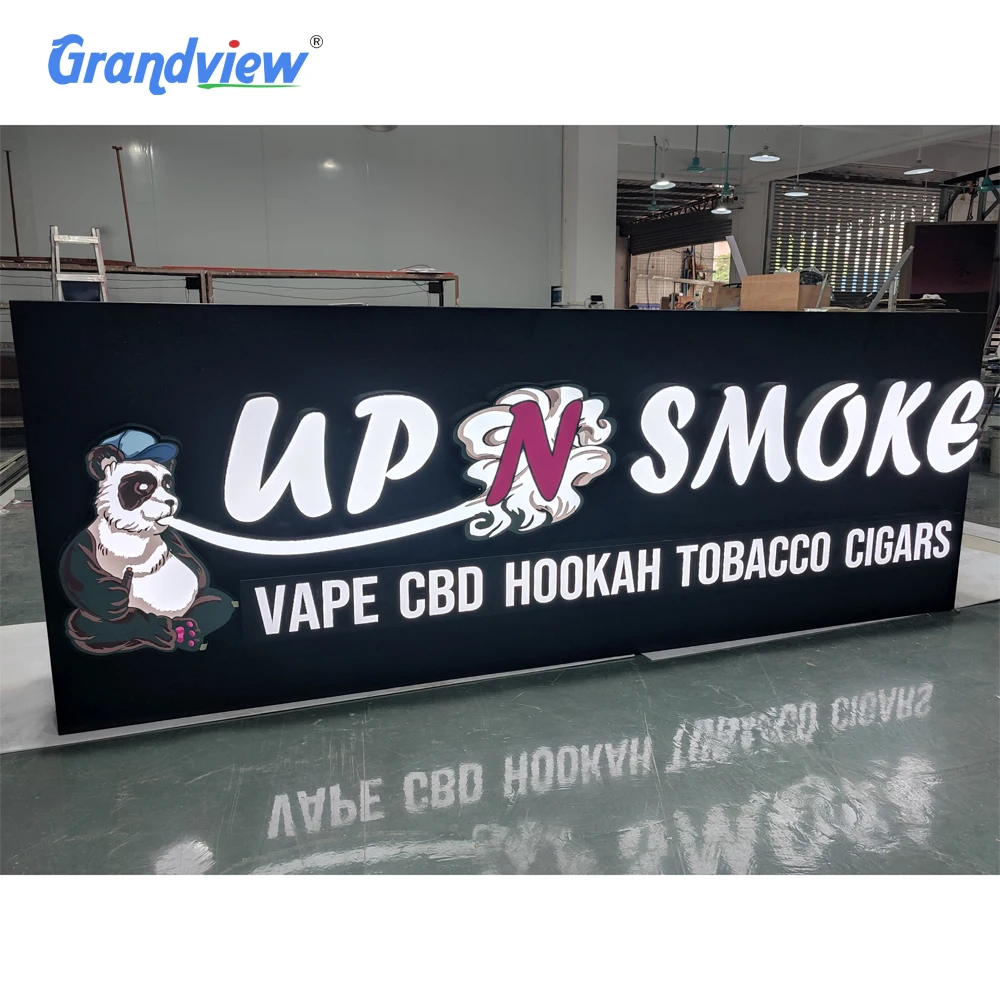 Grandview Manufacturer Custom LED Store Sign Outdoor Custom 3D Sign Logo Board LED Buchstaben for Business