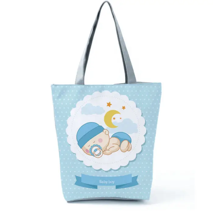 Custom printed logo handbag waxed wholesale tote bags canvas bag gift grocery shopping bag