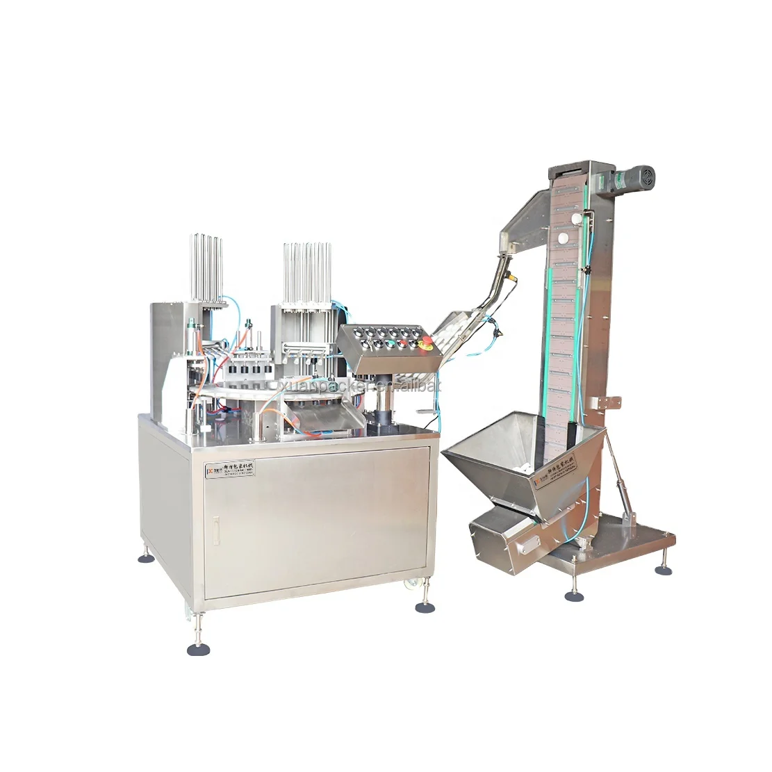 Automatic bottle lining machine, bottle lining inserting machine, heat sensitive gasket lining