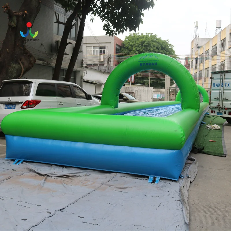 Водоскользящая горка длиной 58 м для города, надувная водная горка, аквапарк для продажи