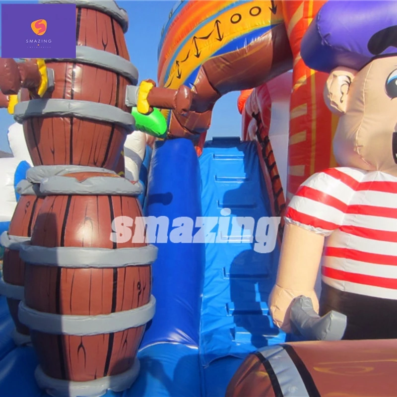 
New pirate inflatable jumping kids castle combo inflatables castle bouncy jumping bouncer theme playground 