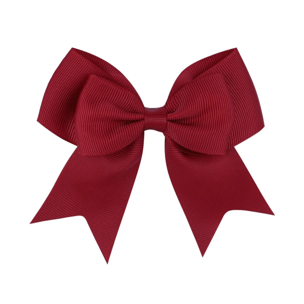 Wholesale 2022 New Design Large Bow Clip Hand Knot Gross Grain Candy Color Ribbons Girls Hair Bows Clips