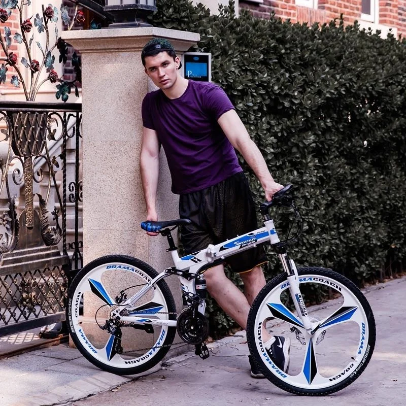 Folding Mountain bike wholesale Customized OEM carbon Steel Frame full suspension Foldable Bicycle