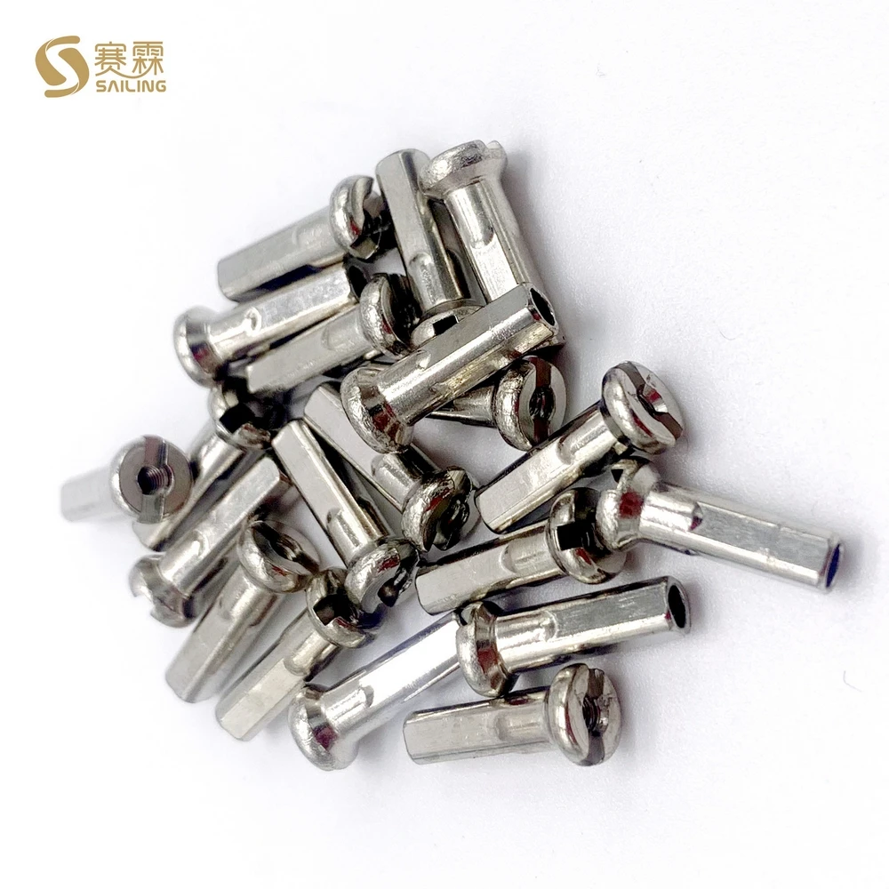 Yellow zinc plated motorcycle spoke nipple 9G 10G 11G