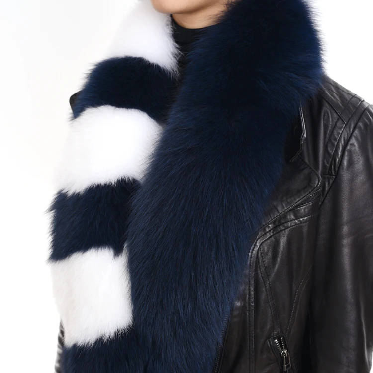 High Fashion Multi Color Real Fox Fur Scarf For Girls