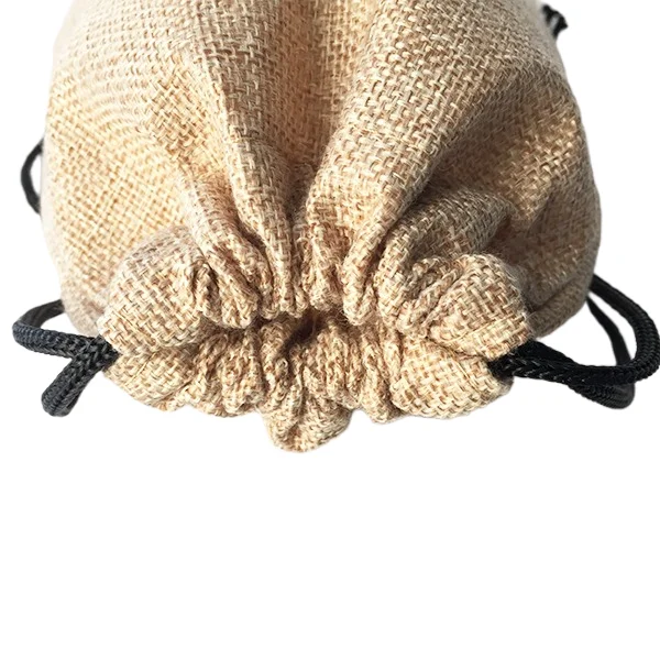 Manufacturers Custom Logo Printed Colorful Reusable Natural Burlap Hessian Christmas Gift bag Linen Drawstring Jute Gunny