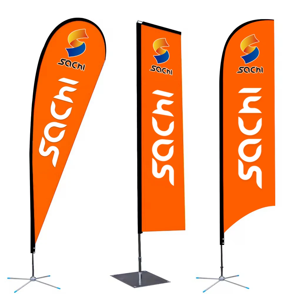 custom advertising flags printed feather banner promotional outdoor custom printed swooper beach feather flag
