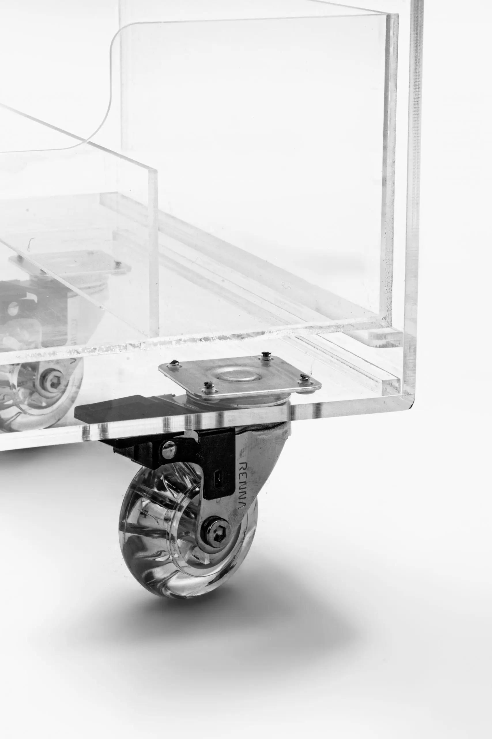 VONVIK 5 Layers Cosmetic Storage Drawer Cabinet Movable Acrylic Makeup Organizer Cart with Wheels