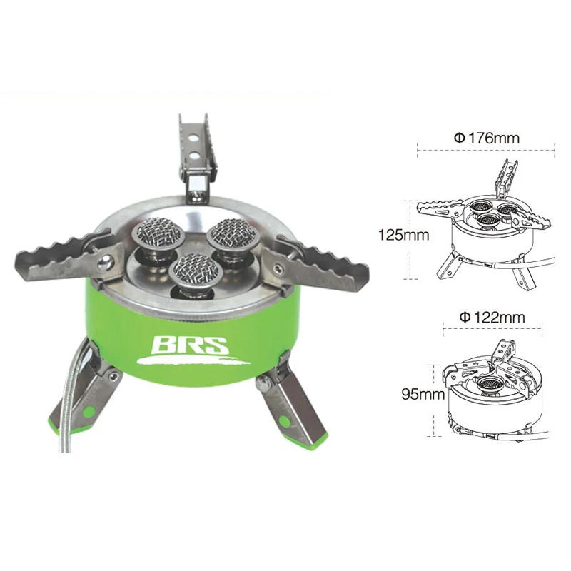 BRS-73 Outdoor Gas Stove Folding Furnace Picnic Cooking Portable Gas Cooker With Three Burners