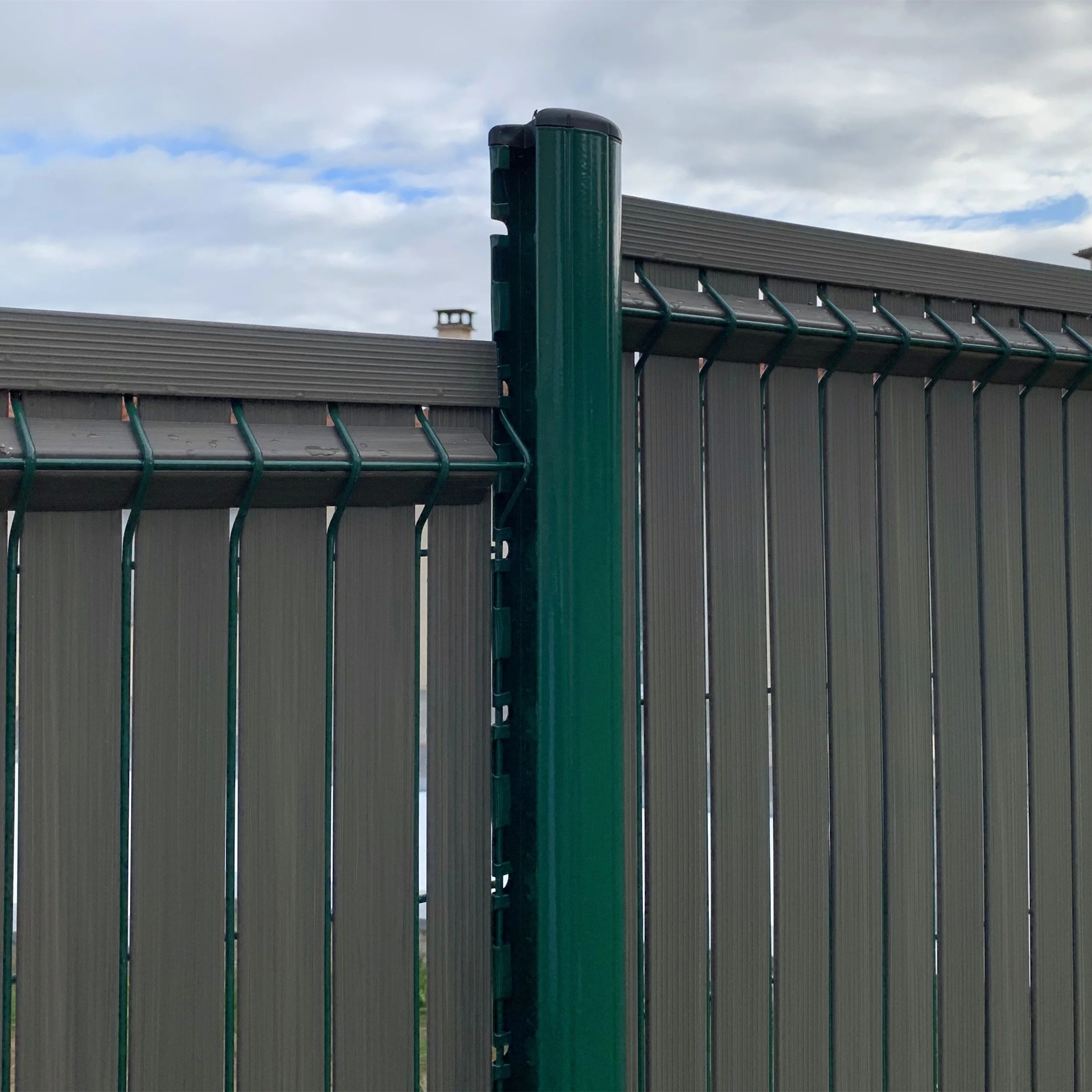 3D Fence Frame Divider Boundary Wire Gate House Slats Screen Privacy Iron Lattice with Net Metal Steel Plastic Garden Fence