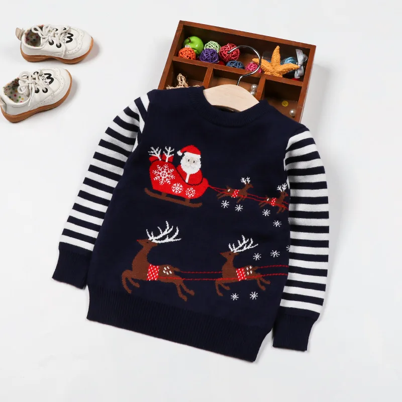 
2021 wholesale red fashion organic kids Christmas sweater for girls 