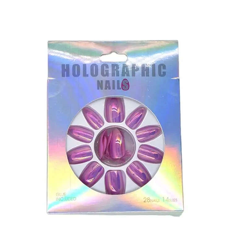 Оптовая продажа Профессиональный индивидуальный логотип искусство метка частного назначения 6 видов цветов Детские накладные ногти