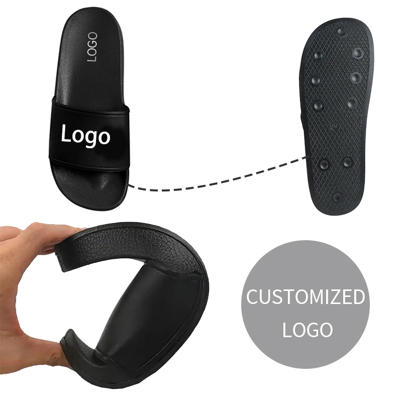 Custom Indoor Summer Mules Slippers with Waterproof Non-Slip Anti-Slippery Rubber Strap Casual Beach Play for All Seasons