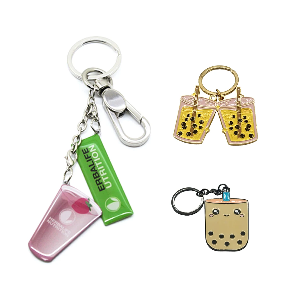 Designer wholesale custom funny keychain ring making supplies charm airplane bear spinner rope coffee butterfly letter keychains