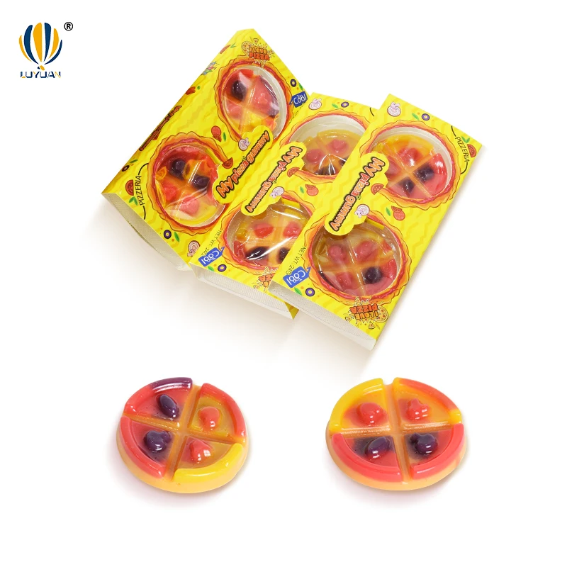 Ggummy Candy For Wholesale Pizza Shaped Fruit Gummy Candy Vitamin Gummies