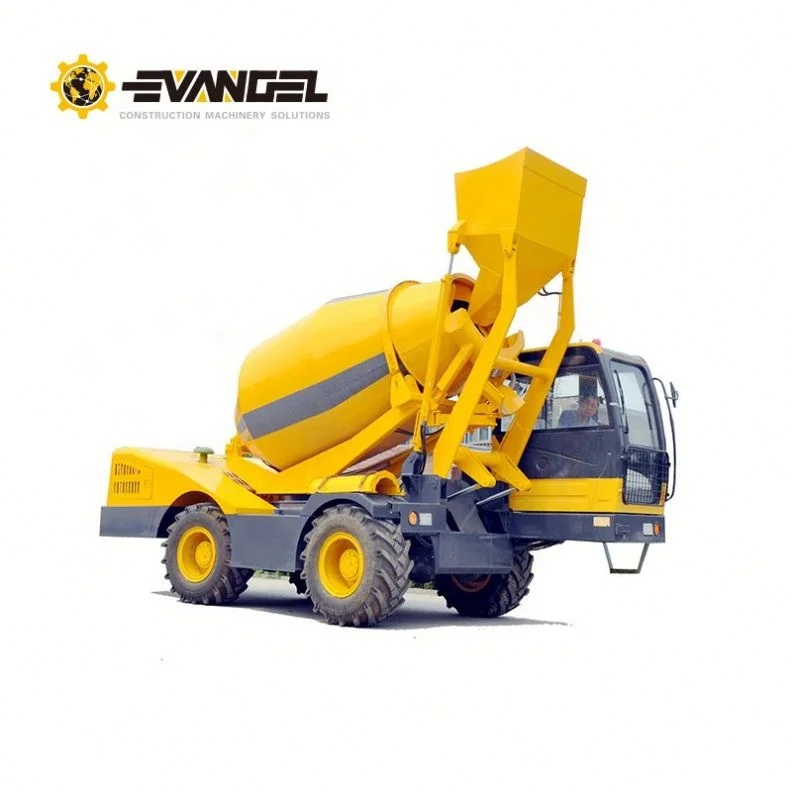 Full hydraulic 4x4 off-road 4m3 self loading concrete mixer HY400
