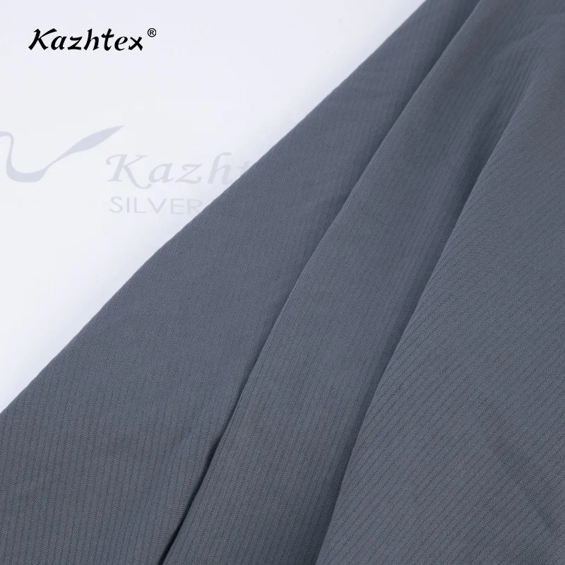 Anti-microbial silver fiber moisture wicking polyester knitted antibacterial fabric