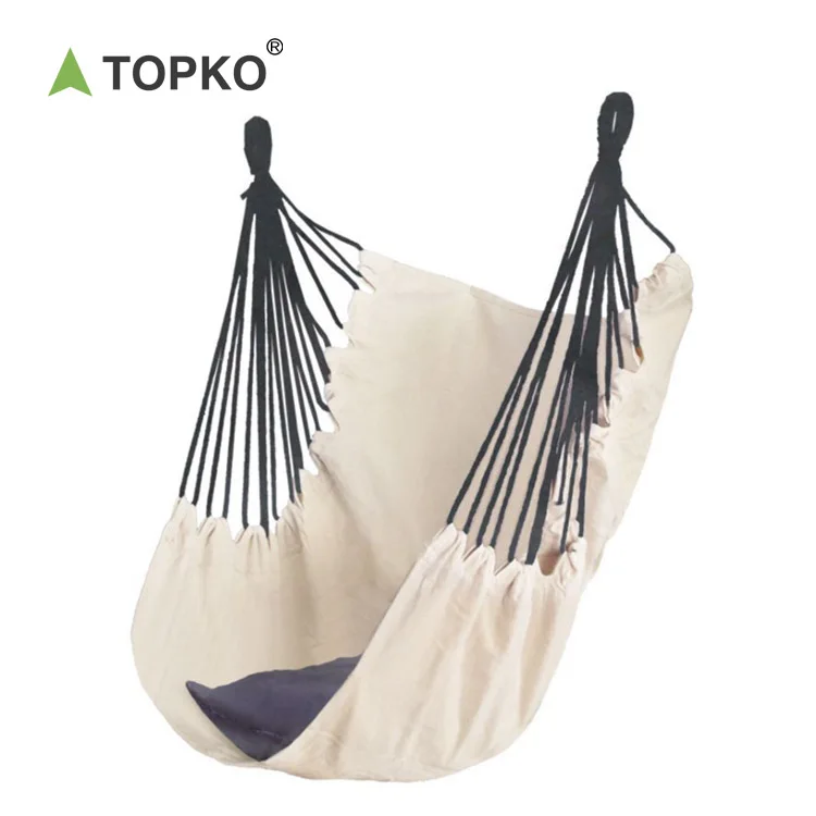 TOPKO сад балкон губки для подвесного стула на открытом воздухе, в цветную полоску хлопок холст отдых гамак висячий стул