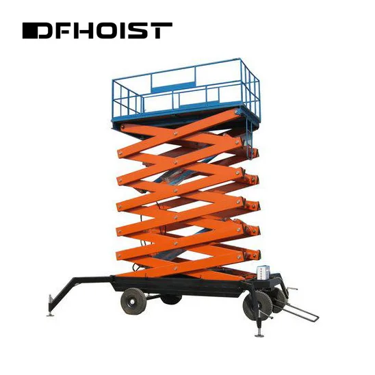 DFhoist 12m Mobile Hydraulic Ladder Scissor Lift Trolley Platform