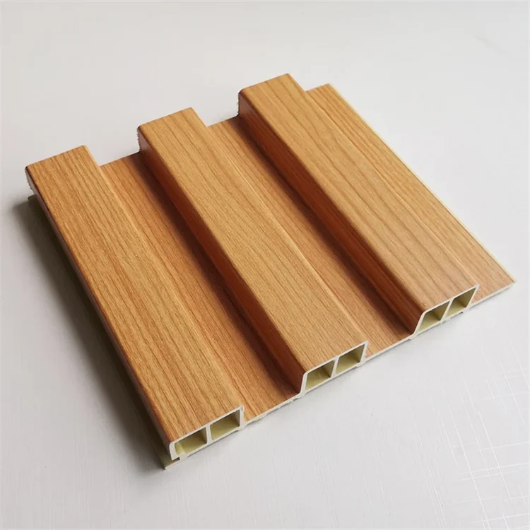 Factory Indoor Decor Wood Plastic Composite Pvc Coating Cladding Fluted Wall Board Wpc Interior Wall Panel
