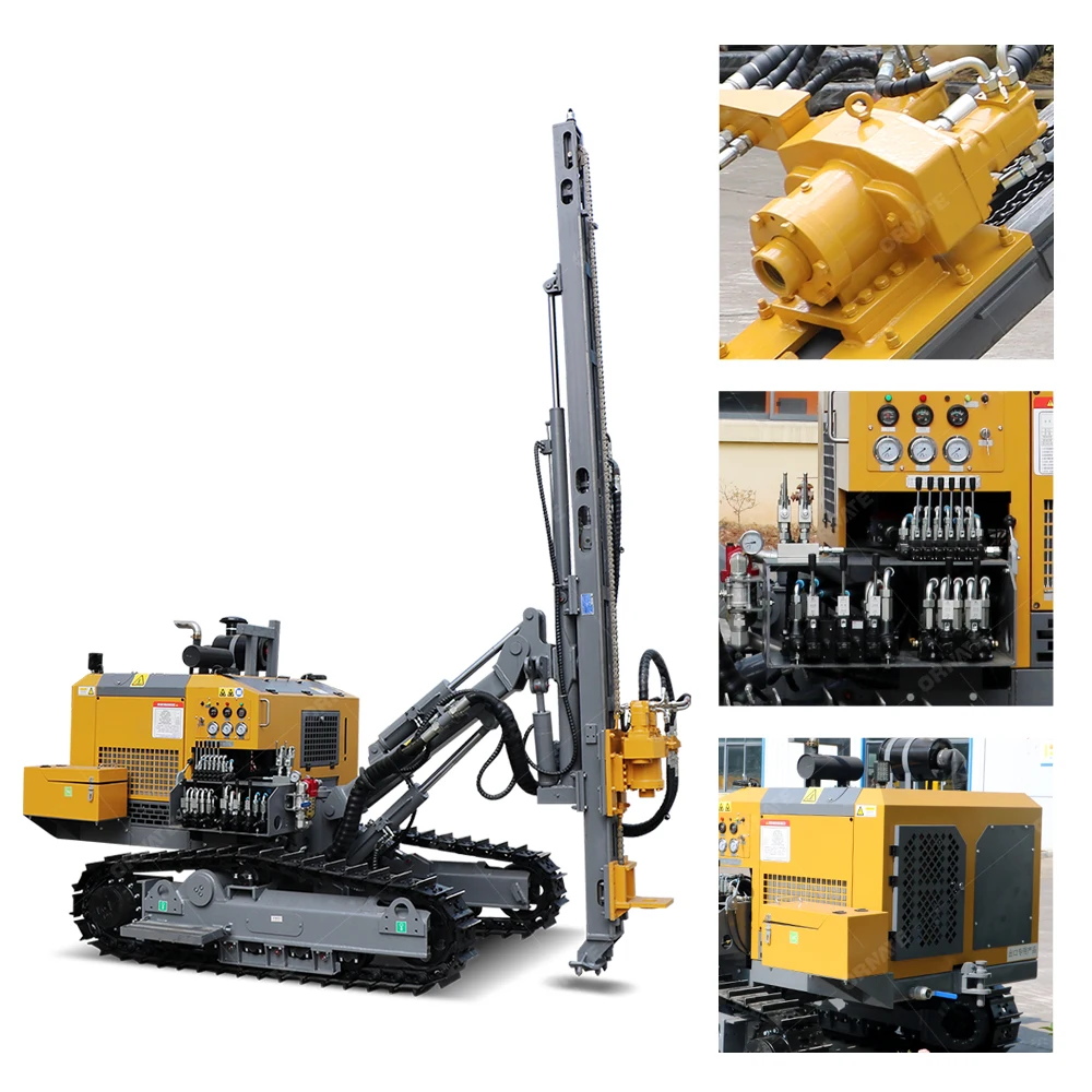 Новая дизельная буровая установка DTH для горнодобывающей промышленности гидравлическая машина бурения взрывных скважин в карьерах и скальных породах