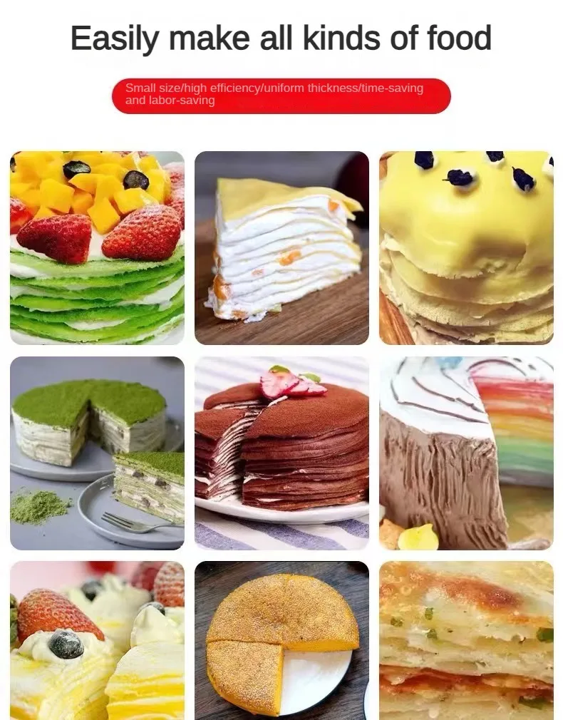Thousand Layer Cake Pastry Machine Cake Layer Making Machine Thousand Crepe Cake Machine