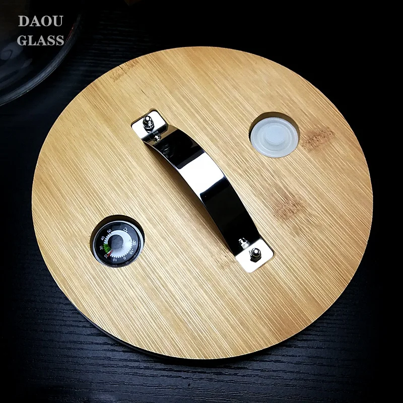 10L Heat resistant glass  soaking wine bucket,enzyme fermentation barrel,bamboo drinking tea  glass