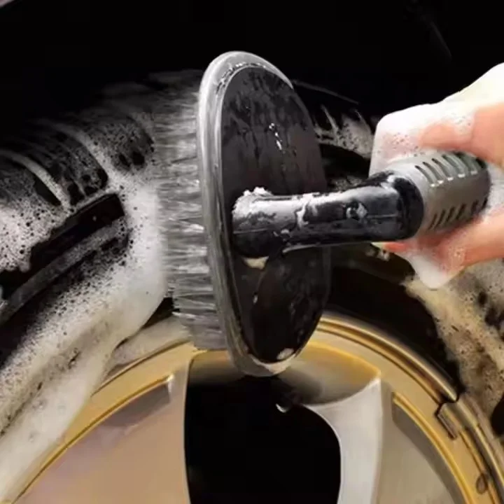 yuyang High quality reusable cleaning detailing brush washing car wheel plastic handle car wash accessories wheel tyre cleaning