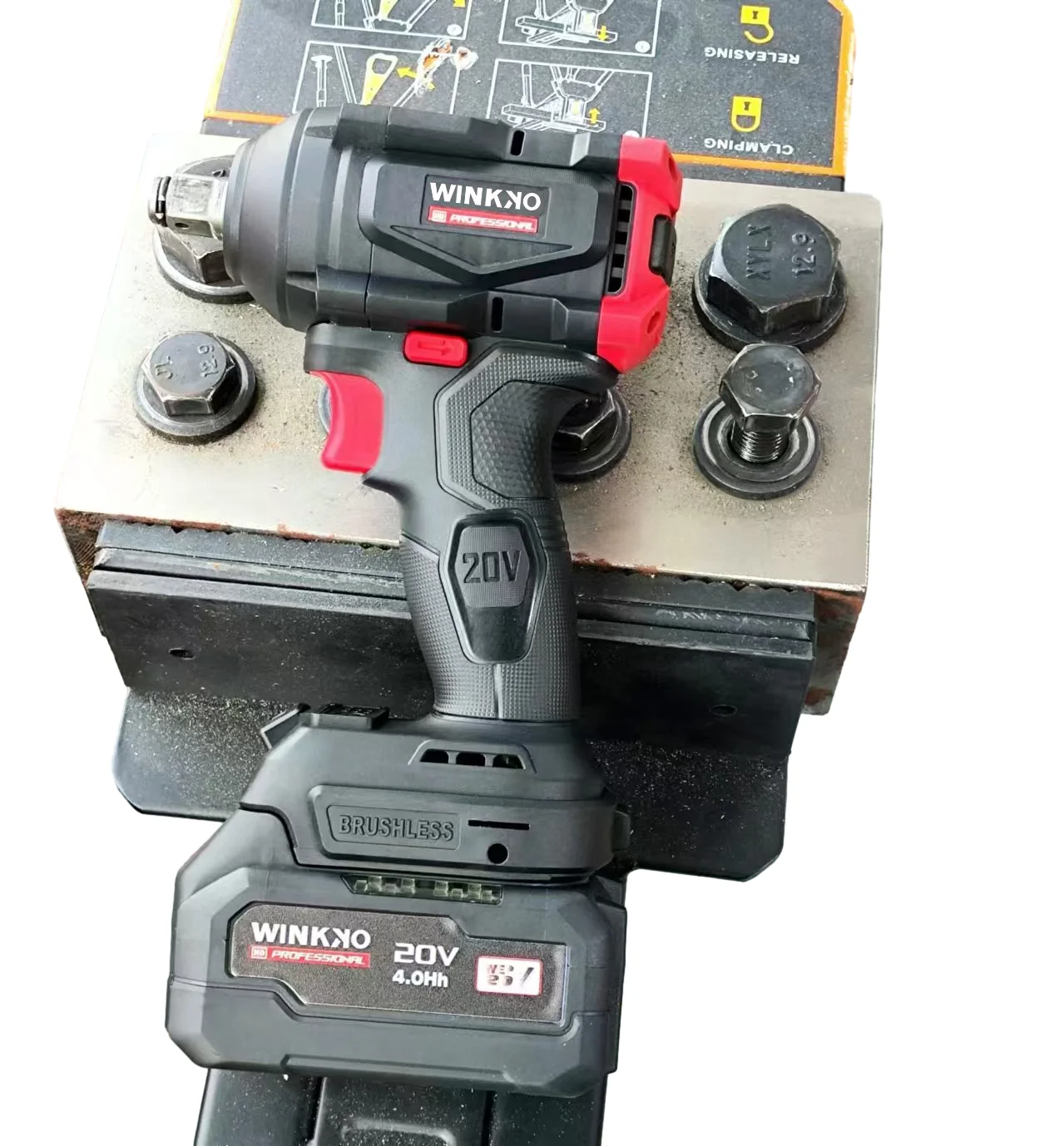 High Quality Brushless Impact Wrench Electric 18V 20V Battery Accumulator Hand Power Tool Cordless Auto Tool